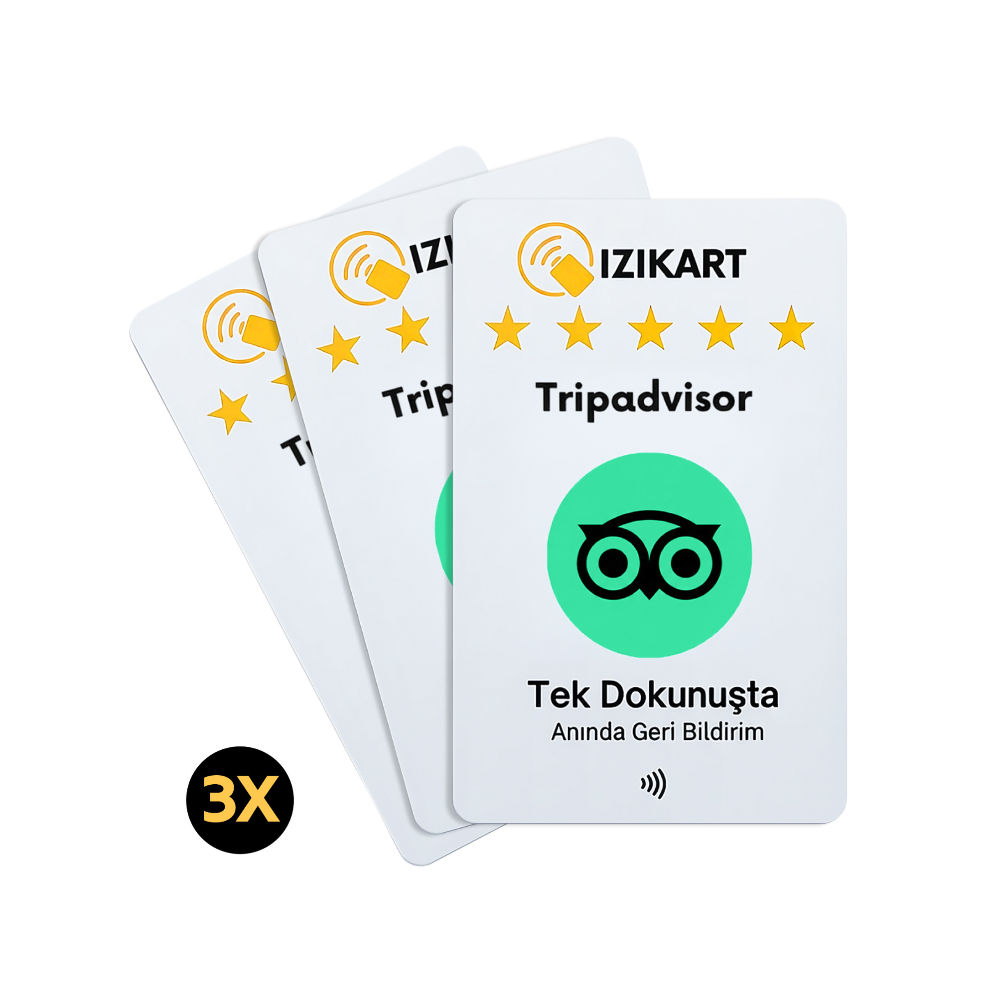 NFC Tripadvisor yorum kartı – İziKart
